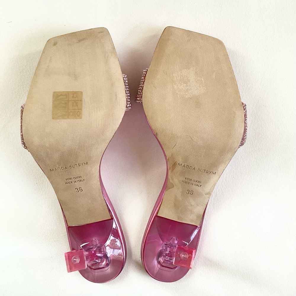 Magda Butrym Elegant Pink Heeled Mules NWOB SZ 6/36 - Picture 11 of 14
